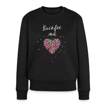 Backfee Bäckerin Backen Kuchen Bäckerei - Frauen Premium Bio Pullover - Schwarz - Vorne - Julia (174cm)