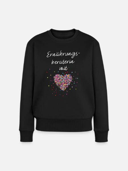 Ernährungsberaterin mit Herz Ernährung - Frauen Premium Bio Pullover - Schwarz