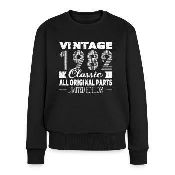 40ème anniversaire Vintage 1982 Classic 1982 - Pull Premium bio Femme - noir - Devant - Julia (174cm)