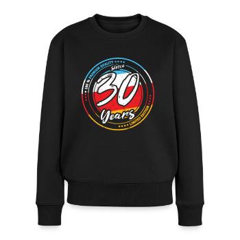 30e anniversaire depuis 30 ans Édition limitée - Pull Premium bio Femme - noir - Devant - Julia (174cm)
