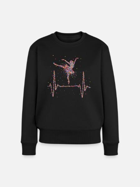 Ballett Herzschlag Ballettschule Tanzen - Frauen Premium Bio Pullover - Schwarz
