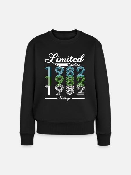40. Geburtstag Vintage 1982 Limited Edition - Frauen Premium Bio Pullover - Schwarz