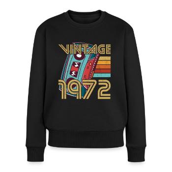 50th birthday vintage 1972 Vintage 1972 - Women's Premium Organic Jumper - black - Front - Julia (174cm)