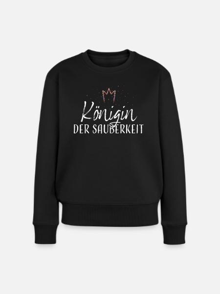 Sauberkeit Putzfrau Reinigungskraft - Frauen Premium Bio Pullover - Schwarz