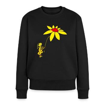 Blumenfee Floristin Floristik Blumen Geschenk - Frauen Premium Bio Pullover - Schwarz - Vorne - Julia (174cm)