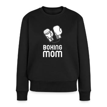Mère Boxe Maman Boxer Kickboxing Boxe Femme - Pull Premium bio Femme - noir - Devant - Julia (174cm)