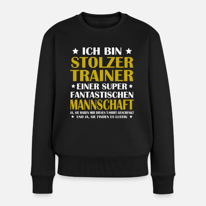Geschenk für Trainer - Frauen Premium Bio Pullover - Schwarz