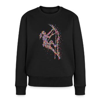Escalade Bloc Grimpeurs Mur d’escalade - Pull Premium bio Femme - noir - Devant - Julia (174cm)