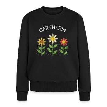Jardinier Parterre de fleurs Jardin Jardin - Pull Premium bio Femme - noir - Devant - Julia (174cm)