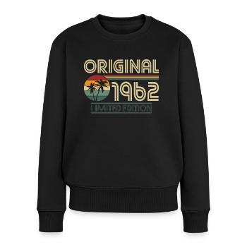 60th Birthday Original 1962 Limited Edition - Women's Premium Organic Jumper - black - Front - Julia (174cm)