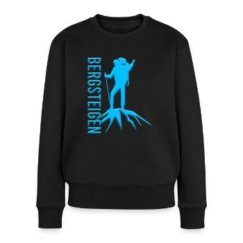 Bergsteigen - Frauen Premium Bio Pullover - Schwarz - Vorne - Julia (174cm)