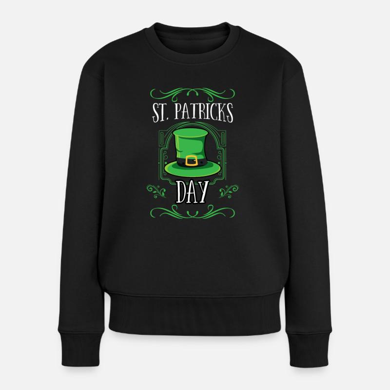 Saint-Patrick Saint-Patrick Irlande Irlandais - Pull Premium bio Femme - noir