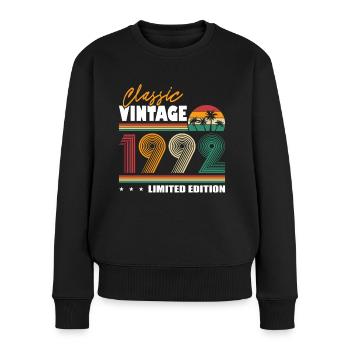 30th birthday vintage 1992 Classic Vintage 1992 - Women's Premium Organic Jumper - black - Front - Julia (174cm)