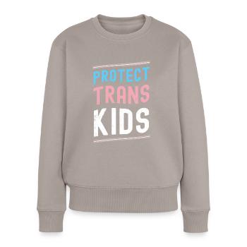 Transgenre Tshirt Transsexual Pride - Pull Premium bio Femme - taupe - Devant - Julia (174cm)