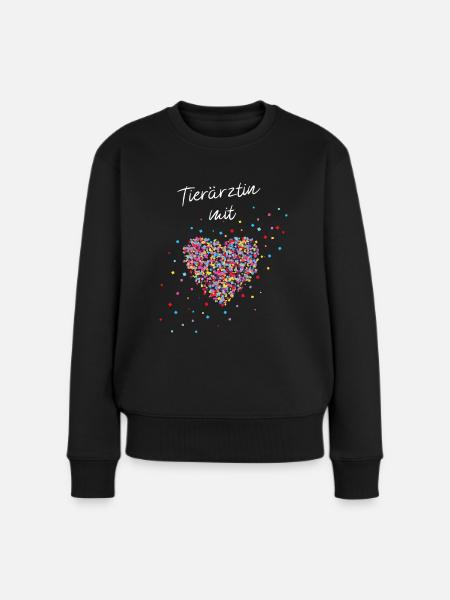 Tierärztin Mit Herz Veterinärin Tierarzt - Frauen Premium Bio Pullover - Schwarz
