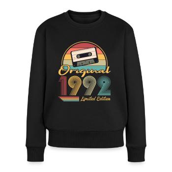30e anniversaire né 1992 Original 1992 - Pull Premium bio Femme - noir - Devant - Julia (174cm)