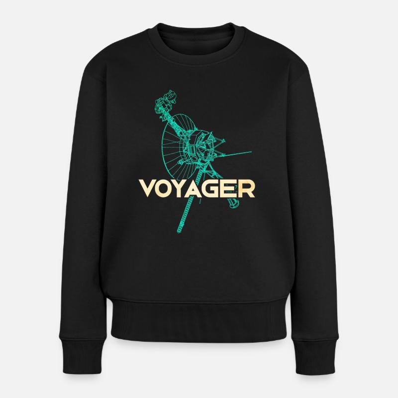 Voyager Weltraumsonde - Frauen Premium Bio Pullover - Schwarz