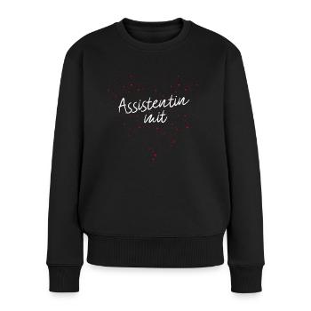 Assistentin mit Herz Beruf Job Aushilfe - Frauen Premium Bio Pullover - Schwarz - Vorne - Julia (174cm)