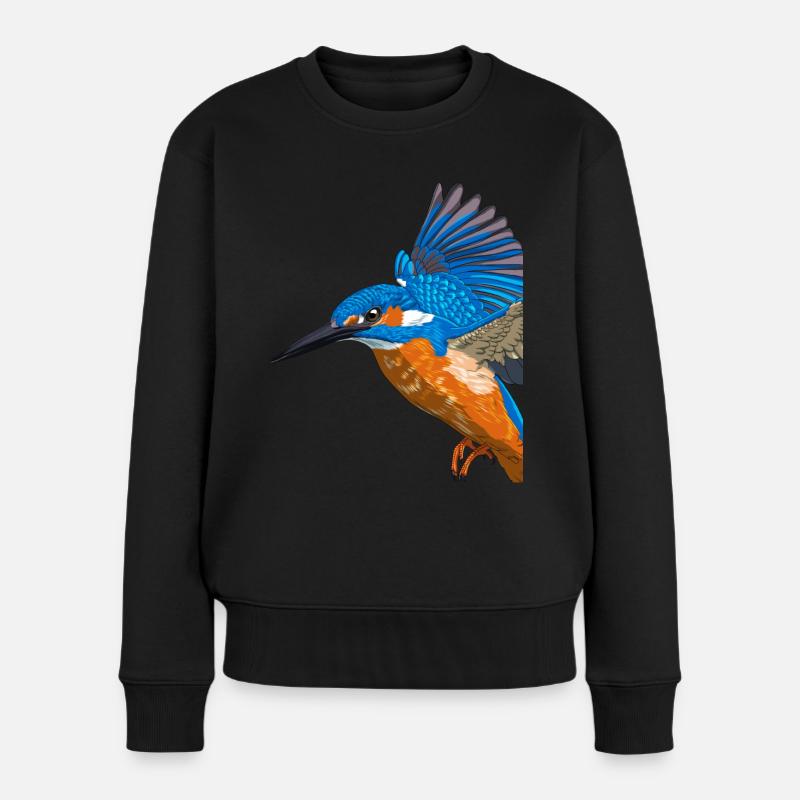 Martin-pêcheur volant - Pull Premium bio Femme - noir