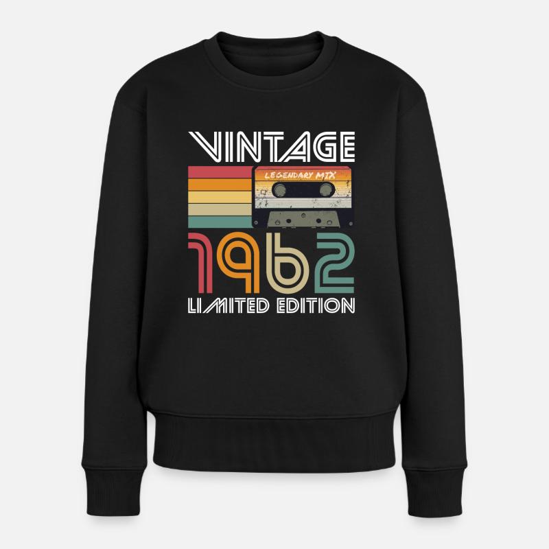 60. Geburtstag Vintage 1962 Limited Edition - Frauen Premium Bio Pullover - Schwarz