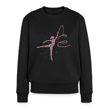 Gymnastique sportive rythmique Gymnastique au sol - Pull Premium bio Femme - noir - Devant - Julia (174cm)