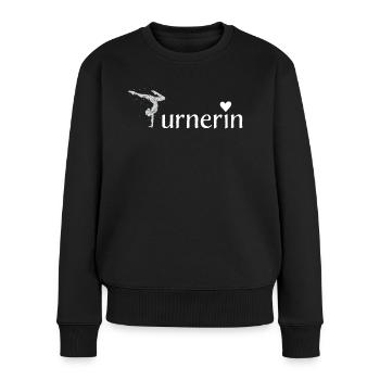 Turnerin Bodenturnen Gymnastik Akrobatik - Frauen Premium Bio Pullover - Schwarz - Vorne - Julia (174cm)