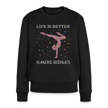 Gymnastique Handstand Gymnastique Acrobaties - Pull Premium bio Femme - noir - Devant - Julia (174cm)