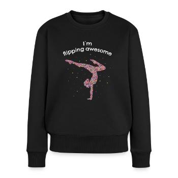Flipping Awesome Gymnastique Au Sol Gymnastique - Pull Premium bio Femme - noir - Devant - Julia (174cm)