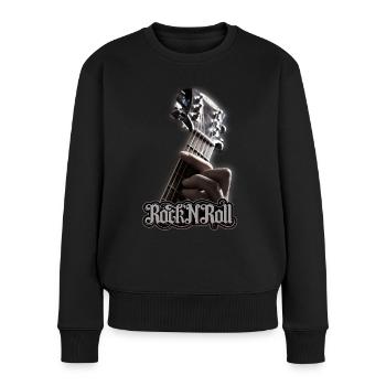 Gitarre Musiker Geschenkidee Gitarristen - Frauen Premium Bio Pullover - Schwarz - Vorne - Julia (174cm)