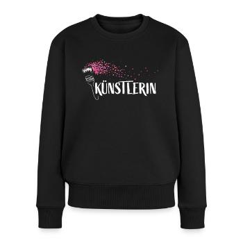 Künstlerin Kunst Zeichnen Kunstlehrerin - Frauen Premium Bio Pullover - Schwarz - Vorne - Julia (174cm)