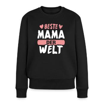 Beste Mama der Welt - Frauen Premium Bio Pullover - Schwarz - Vorne - Julia (174cm)
