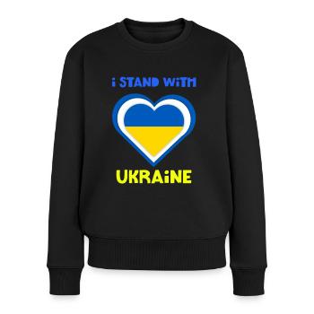 Ukraine, Ukraine, Ukraine, Ukrainisch, Ukrainisch - Frauen Premium Bio Pullover - Schwarz - Vorne - Julia (174cm)