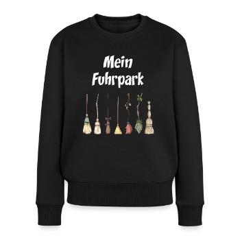 Halloween Hexen Mama Mein Fuhrpark Shirt - Frauen Premium Bio Pullover - Schwarz - Vorne - Julia (174cm)