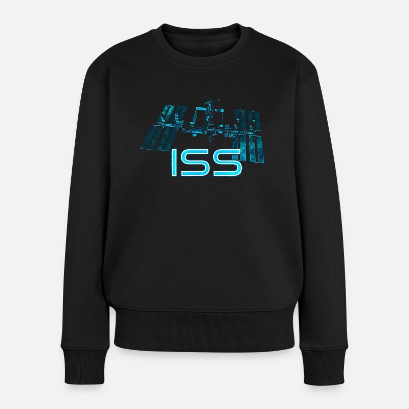 Internationale Raumstation ISS - Frauen Premium Bio Pullover - Schwarz