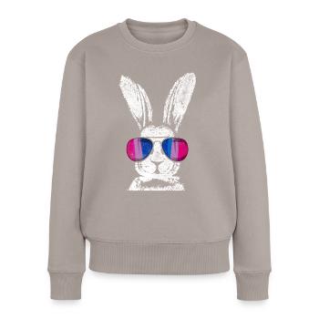 Bisexuel Bi Pride Flag Rabbit - Pull Premium bio Femme - taupe - Devant - Julia (174cm)