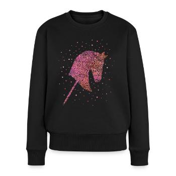 Hobbyhorsing Hobbyhorse Steckenpferd - Frauen Premium Bio Pullover - Schwarz - Vorne - Julia (174cm)