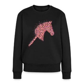 Cheval de loisir Steckenpferd Horsing Pferd - Pull Premium bio Femme - noir - Devant - Julia (174cm)