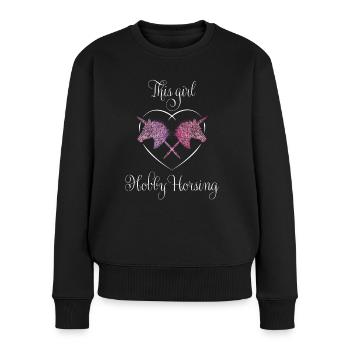 Hobby Horsing Steckenpferd Hobbyhorse - Frauen Premium Bio Pullover - Schwarz - Vorne - Julia (174cm)