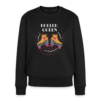 Rollschuhe Roller Skating Rollschuh - Frauen Premium Bio Pullover - Schwarz - Vorne - Julia (174cm)