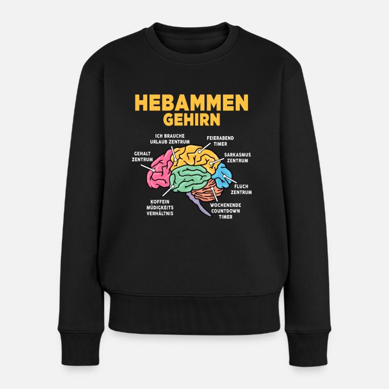 Hebammen - Frauen Premium Bio Pullover - Schwarz