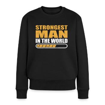 Strongman Strongest Man In The World Bodybuilding - Frauen Premium Bio Pullover - Schwarz - Vorne - Julia (174cm)