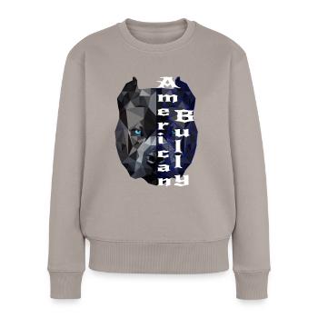 American Bully blue line Design - Women's Premium Organic Jumper - taupe - Front - Julia (174cm)
