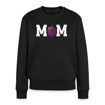 Mama Pflaume - Frauen Premium Bio Pullover - Schwarz - Vorne - Julia (174cm)