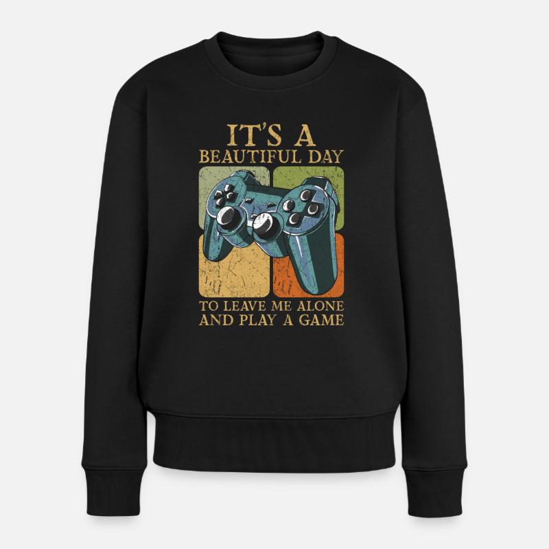 C’est une belle journée pour me laisser tranquille - Pull Premium bio Femme - noir