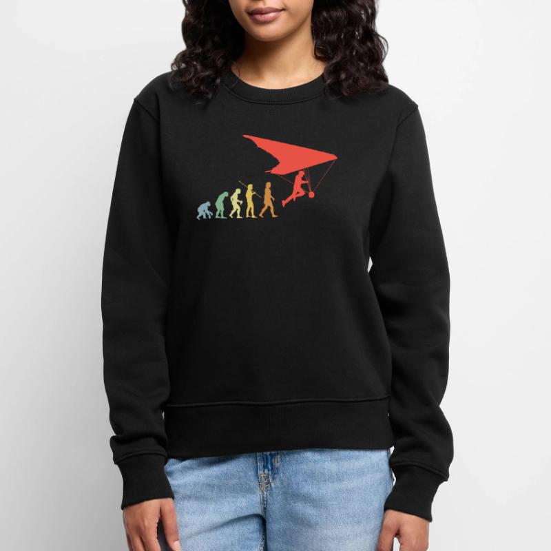 Paragleiten Evolution Retro Paragleiter Geschenk Frauen Premium Bio Pullover