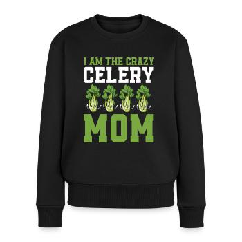 Celery Mama - Women's Premium Organic Jumper - black - Front - Julia (174cm)