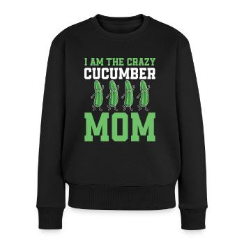 Concombre Maman - Pull Premium bio Femme - noir - Devant - Julia (174cm)