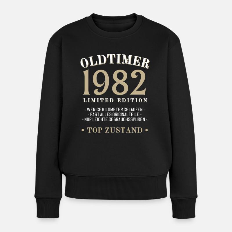 40 Jahre Oldtimer 1982 Jahrgang Geburtstag - Frauen Premium Bio Pullover - Schwarz