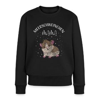 Meerschweinchen Meerschwein Mama Mutter - Frauen Premium Bio Pullover - Schwarz - Vorne - Julia (174cm)