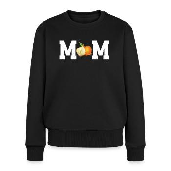Zwiebel Mama - Frauen Premium Bio Pullover - Schwarz - Vorne - Julia (174cm)